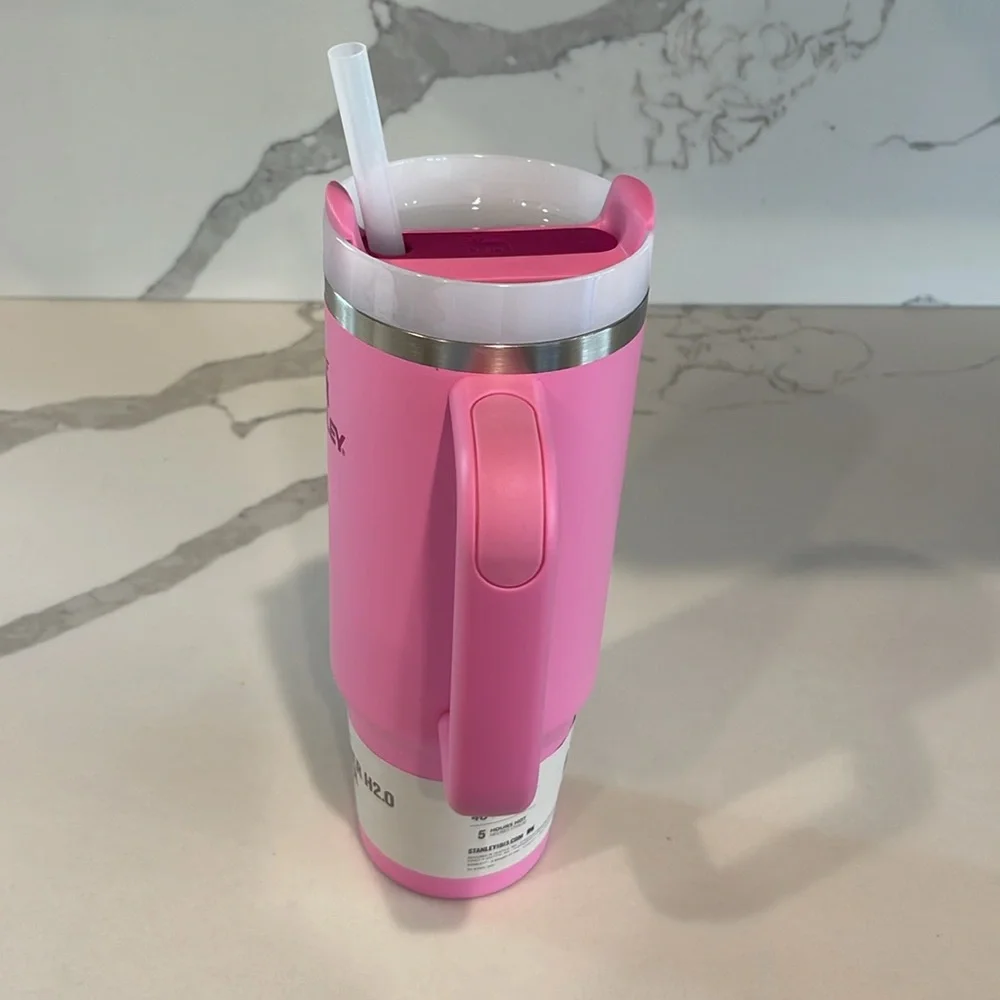 Stanley - 30 oz. PEONY (hot pink) Quencher H2.0 Flowstate Tumbler w/Handle - NWT